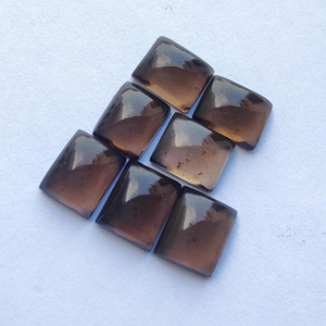 Natural Smoky Quartz Square Cabochon AAA+ Gemstone, Calibrated Polished Loose Stone - Product Image 2