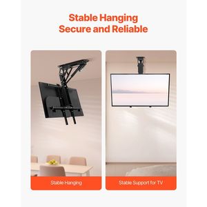 Supporto TV Elettrico Regolabile da Parete per TV da 32-65 Pollici, Supporto TV Motorizzato Ribaltabile da Soffitto - Product Image 4