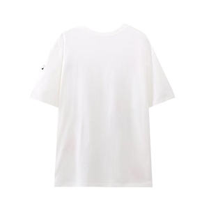 <b>Women's</b> <b>White</b> Cotton Crew Neck T-<b>Shirt</b> Loose Fit <b>Short</b> <b>Sleeve</b> Casual Solid Color Breathable Jersey Knitted All Seasons - Product Image 1