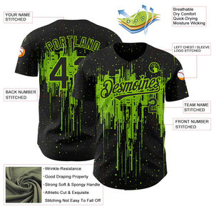 Camisetas de Béisbol 100% Poliéster para Hombre, Manga Corta, Personalizadas, Deportivas, Casuales, con Botones - Product Image 6