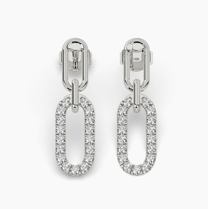 <b>Fine</b> 14KT Rose Gold IGI Certified Lab Grown Diamond Ethnic Engagement <b>Earrings</b> for Women Elegant Party Wear Jewelry Collection - Product Image 3