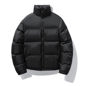 OEM Wholesale Unisex Winter Warm Quilted Jacket Stand Collar Full <b>Zip</b> Heavyweight Casual Streetwear Puffer Outerwear - Product Image 1