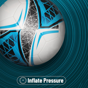 Nouveau design tendance Ballon de football blanc cyan bleu noir à motif géométrique Durable Qualité match Entraînement extérieur - Product Image 6