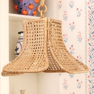 Abat-jour en rotin tissé à la main pour lampe suspendue, lampe de chevet, lampe de plafond pour chambre d'enfant - Product Image 1