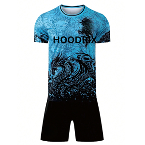 High Quality Breathable Soccer Uniform Set Custom Logo Printed Team Football Uniform Moisture Wicking 100% Polyester Soccer Wear - Product Image 1