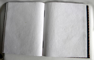 Journal en cuir gaufré Om religieux avec bordure magnifiquement conçue et fermeture à fil attachée - Product Image 6