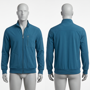 Blouse Médicale Premium pour Homme 190 GSM 65% Polyester 35% Coton Sergé Violet Manches Longues Vêtement Médical Logo Personnalisé Imprimé - Product Image 6