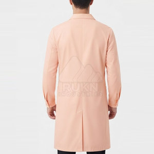 เสื้อกาวน์แพทย์ถักนิตติ้งผ้าฝ้าย 100% สำหรับผู้ชาย แขนยาว เหมาะสำหรับแพทย์ พยาบาล และนักศึกษา - Product Image 2