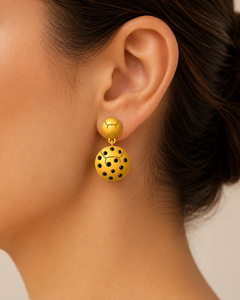 Gold Plated Round Drop 925 Sterling Silver Earrings Geometric Dangle Earrings <b>Statement</b> <b>Jewelry</b> for Party Wedding Gift - Product Image 6