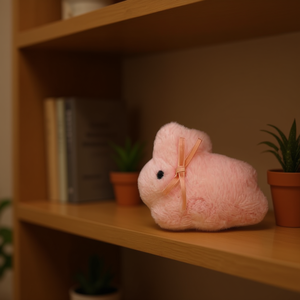 Conejo Rosa Decorativo de Peluche Ilan de 6x7cm para Decoración del Hogar - Product Image 2