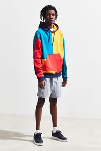 Sudadera con Capucha para Hombre, Diseño Color Block, Corte Holgado, Algodón French Terry, Estilo Casual para Otoño - Product Image 1