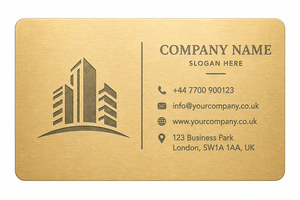 Plaque de nom en laiton personnalisée, impression numérique rectangulaire, gravure au laser, carte de visite, design de logo moderne pour cadeau d'entreprise - Product Image 3