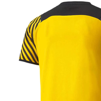 Camiseta de Fútbol Unisex Amarilla con Cuello Alto, Manga Corta, Secado Rápido, Poliéster que Absorbe la Humedad, Nombre del Equipo Personalizado