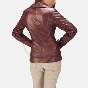 Chaquetas de Cuero Acolchadas de Piel de Oveja para Mujer, de Alta Calidad, Ajuste Delgado, Transpirables, Personalizables, las Más Vendidas - Product Image 4