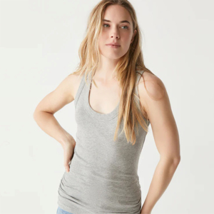 Camiseta sin mangas de punto con cuello redondo para mujer, talla grande, estilo casual de verano, diseño cómodo que realza las curvas, OEM - Product Image 2