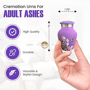 Luxury Brass <b>Memorial</b> Urn for Lasting Tribute Handcrafted Stainless Steel Funeral Urn Decorative Metal Cremation Urn - Product Image 3
