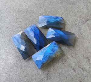 Labradorita Natural, Forma Rectangular Grande, Corte Briolette, Calibrada, Gema Suelta para Joyería - Product Image 2