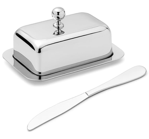 Hot Sale Classic Stainless Steel Covered Butter Box Elegant Covered Butter Holder <b>Container</b> Kitchen Accessory Reasonable Price - Product Image 2