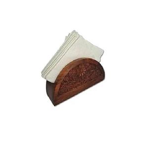 Porte-mouchoirs et porte-serviettes en bois naturel écologique fait main, finition noyer, design imprimé pour restaurants et usage domestique - Product Image 2