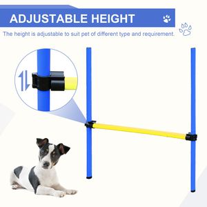 Set di 4 Collari per Addestramento Agility Cani, Ostacoli e Box Stop in PE, Attrezzatura da Esterno in Blu e Giallo, Materiale in Acciaio e PVC per Addestramento Animali - Product Image 6
