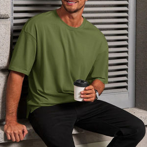 Camiseta de Algodón para Hombre con Logotipo Personalizado al por Mayor OEM/ODM, Camiseta Transpirable Lisa de Alta Calidad para Hombre - Product Image 5