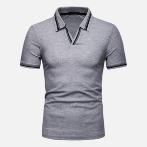 เสื้อโปโลแขนยาวผู้ชายผ้าฝ้าย 100% ทรงเข้ารูป ปกคอพับ สีพื้น มีไซส์ใหญ่ ขายส่ง - Product Image 3
