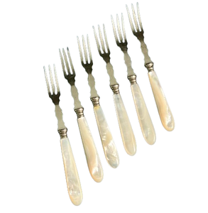 Ensemble de six fourchettes en acier inoxydable, manche argenté, couverts pour hôtels et restaurants, fourchettes à manche métallique - Product Image 6