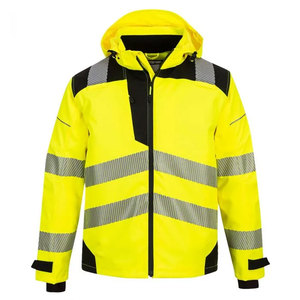 Vestes de travail à haute visibilité, réfléchissantes, imperméables, chaudes pour l'hiver, pour la construction, avec fermeture éclair - Product Image 2