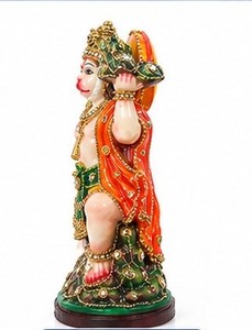 Handmade <b>Resin</b> Hanuman <b>Figure</b> Modern Religious Statue for Diwali Home Office Art Tabletop Display - Product Image 2