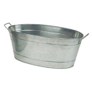 Wholesale Rustic Galvanized Metal Ice Bucket Vintage <b>Drink</b> <b>Cooler</b> Tub Oval Champagne Wine Beer Ice Chiller Tub for Wedding Decor - Product Image 4