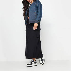 Vestes en jean respirantes à col montant et fermeture éclair pour femmes, prix abordable, logo personnalisé - Product Image 5