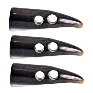 Bouton à boucle en corne naturelle écologique, fait main, poli, en corne de buffle, pour vêtements - Vente en gros - Product Image 3