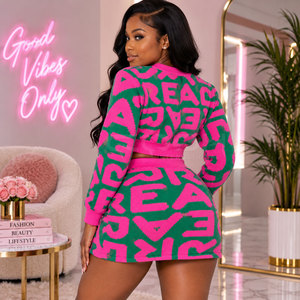 Jupe brodée en jersey de coton écologique respirant et à séchage rapide, deux pièces, longueur genou, couleur unie, de la sororité Cosh International Sisterhood - Product Image 5