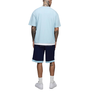 Conjunto de Camiseta y Pantalones Cortos de Algodón Premium para Hombre, Transpirable, Informal, para Verano, Fabricante, Venta al Por Mayor - Product Image 4