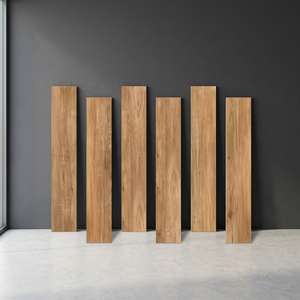 Modern Wood Plank 200x1200mm Glossy Porcelain Floor Tiles 12mm Thick Non-Slip Long Strip Natural Timber Design - Product Image 3