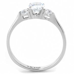 TK3431 High Polished Stainless Steel <b>Ring</b> with AAA Grade CZ Clear-Dishes & <b>Plates</b> - Product Image 3