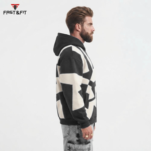 Collection Hiver 2026 – Sweats à Capuche Homme 100% Coton Séchage Rapide Respirant Coupe Ample Couleur Unie Léger Logo Personnalisé - Product Image 3
