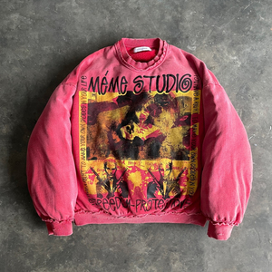 Sudadera Personalizada para Hombre, Estilo Vintage Lavado al Ácido, Manga Larga, 400GSM, 100% Algodón, Impresión DTG, Diseño Sólido - Product Image 1