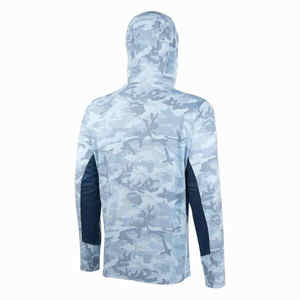 Sudadera de Pesca con Capucha de Malla con Estampado de Camuflaje OEM 2026, Personalizada con Impresión por Transferencia Térmica, Manga Larga, Impermeable, UPF 50, con Máscara - Product Image 2
