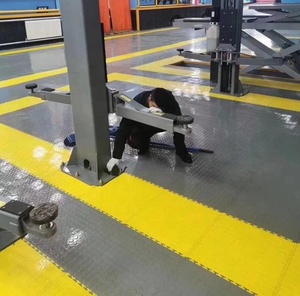 Anti-Slip PVC Industrial <b>Rubber</b> Interlocking Tile Vinyl Flooring Solution with Graphic Design Capability - Product Image 1