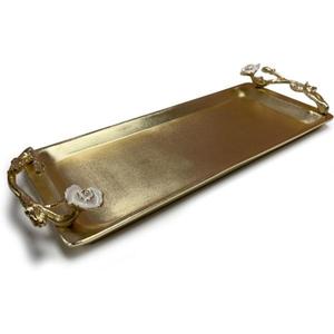 Decorative Luxury <b>Tray</b> With Butterfly Handles Food Grade Table Decor Ramadan Eid Decoration Tableware Gold <b>Trays</b> Handmade - Product Image 4