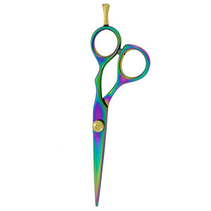 Tijeras de Barbero Profesionales de Acero Inoxidable Multicolor con Tornillo de Ajuste Dorado, Venta al Por Mayor, Más Vendidas - Product Image 6