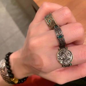 Винтажное антикварное регулируемое кольцо в стиле ретро бохо, эффектное украшение - Product Image 6