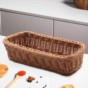 Best Seller High Quality Storage <b>Basket</b> <b>Plastic</b> Rattan Top Choice Modern Luxury Eco-Friendly Multifunction Box Utensil Organizer - Product Image 3