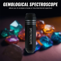 Spectroscope gemmologique professionnel portatif 55 mm |   Analyseur de spectre d'absorption en aluminium pour l'identification des pierres précieuses (OEM)