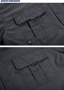 Camisa de Manga Larga para Hombre, Corte Regular, Color Sólido, Informal, para Otoño, Transpirable, 100% Algodón Tejido - Product Image 4
