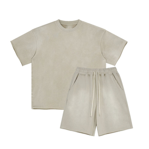 ชุดเซ็ตแทรคสูทผู้ชายผู้หญิง แขนสั้น คอกลม ปักโลโก้ตามสั่ง รุ่นใหม่ประจำฤดูร้อนปี 2026 ไซส์พลัส  แบบสองชิ้น - Product Image 2