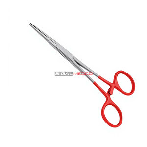 คีมหนีบห้ามเลือด Kelly Hemostat Forceps ขนาด 5.5 นิ้ว แบบตรง สีแดง เครื่องมือผ่าตัด เกรดเยอรมัน ผลิตจากเหล็กกล้าไร้สนิม พร้อมระบบล็อค - Product Image 2