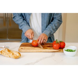 Rectangle solid wood chopping Wooden chopping block handle Kitchen <b>board</b> with handle Chopping block for kitchen - Product Image 3