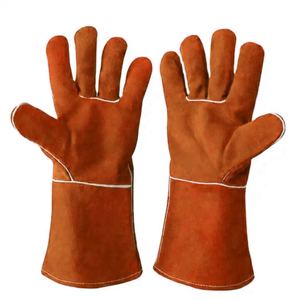 Guantes de Seguridad de Cuero Vacuno de Primera Calidad, Resistentes al Calor y de Alta Resistencia para Uso Industrial en Soldadura - Product Image 2